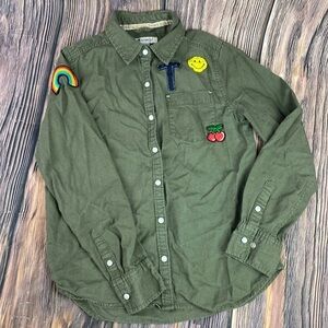 Tractr Olive Green Button Down Shirt- M 10/12